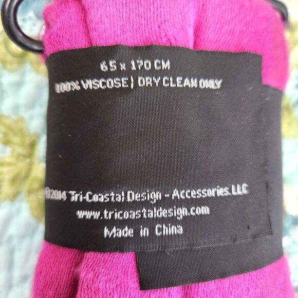 Pashmina Style Wrap Shawl Fuchsia Pink 100% Viscose New Unworn Boho Chic Scarf - Picture 4 of 5